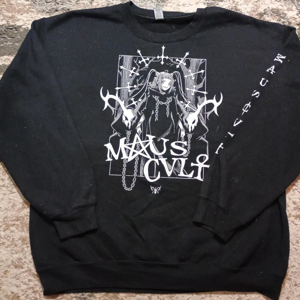 Rare Maus Cvlt Indeimaus Sallie Limited Edition Black Sweatshirt Women's L 2023